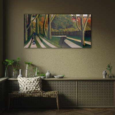 A walk in the park Glass Wall Art