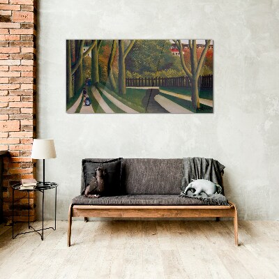 A walk in the park Glass Wall Art