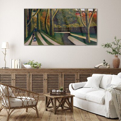 A walk in the park Glass Wall Art