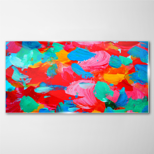 Colorful swirl of abstraction Glass Wall Art