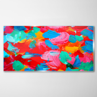 Colorful swirl of abstraction Glass Wall Art