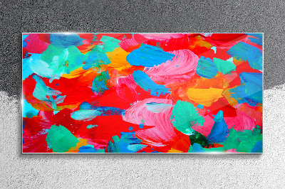 Colorful swirl of abstraction Glass Wall Art