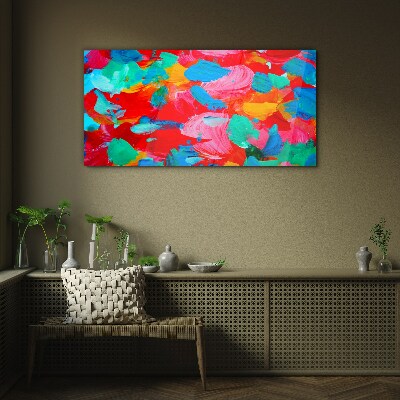 Colorful swirl of abstraction Glass Wall Art