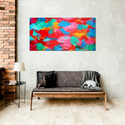 Colorful swirl of abstraction Glass Wall Art