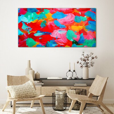 Colorful swirl of abstraction Glass Wall Art