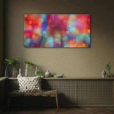 Colorful commotion Glass Wall Art