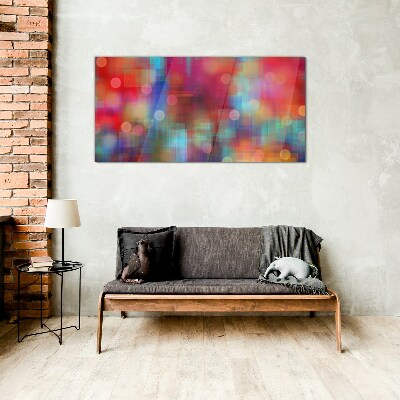 Colorful commotion Glass Wall Art