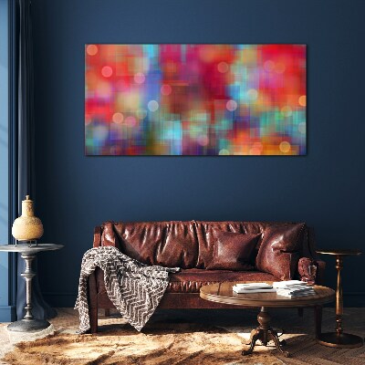 Colorful commotion Glass Wall Art