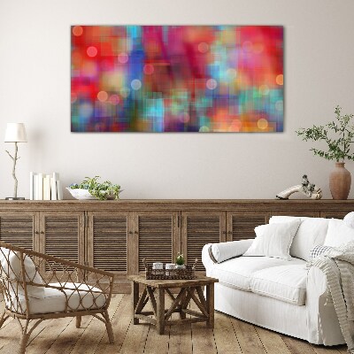 Colorful commotion Glass Wall Art