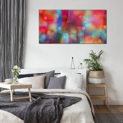 Colorful commotion Glass Wall Art