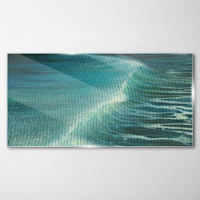 Calm ocean waves Glass Wall Art
