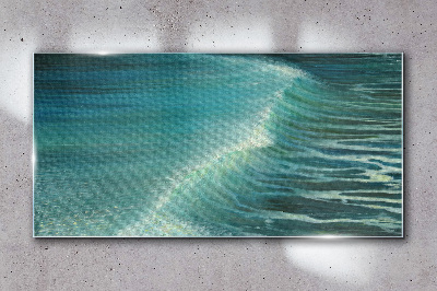 Calm ocean waves Glass Wall Art