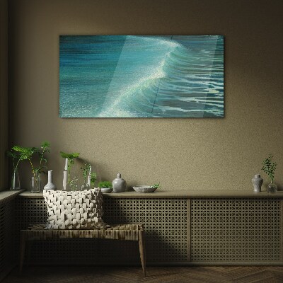 Calm ocean waves Glass Wall Art