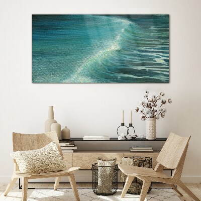Calm ocean waves Glass Wall Art