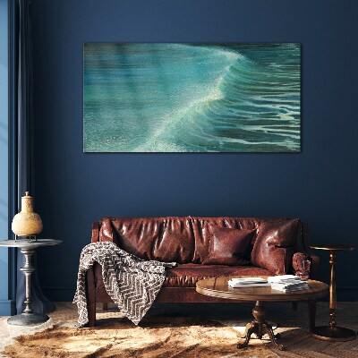 Calm ocean waves Glass Wall Art