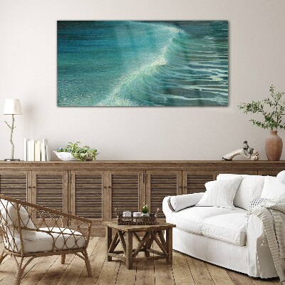 Calm ocean waves Glass Wall Art