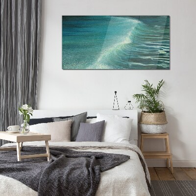Calm ocean waves Glass Wall Art