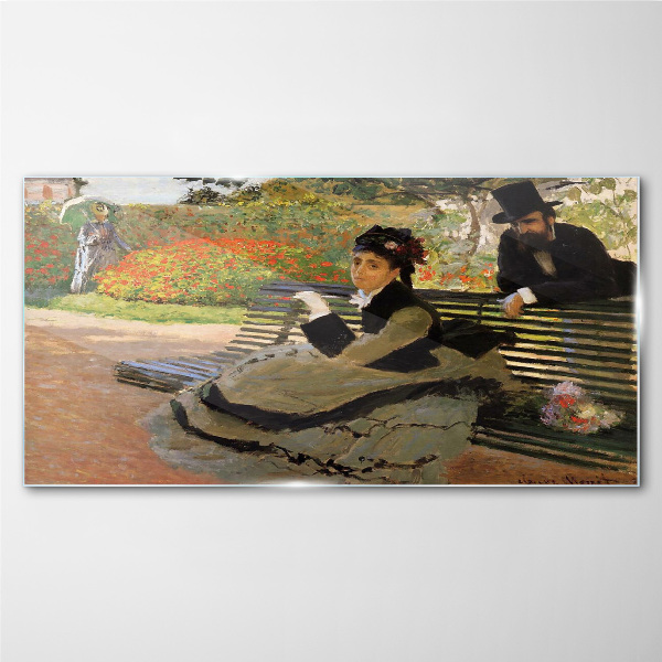 A walk in the garden Glass Wall Art