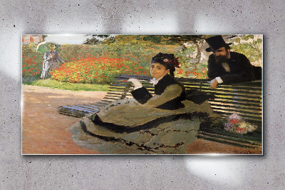 A walk in the garden Glass Wall Art