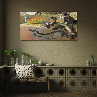 A walk in the garden Glass Wall Art