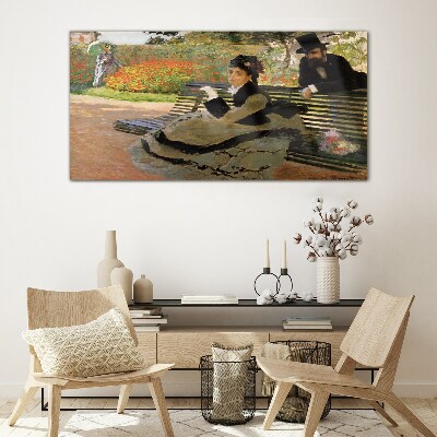 A walk in the garden Glass Wall Art
