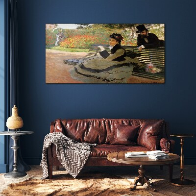 A walk in the garden Glass Wall Art