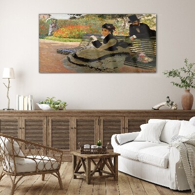 A walk in the garden Glass Wall Art