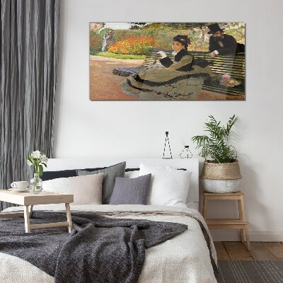 A walk in the garden Glass Wall Art