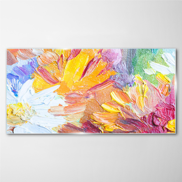 Colorful bouquet of flowers Glass Wall Art