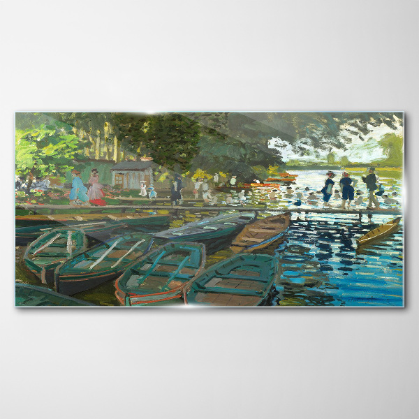 La Grenouillere Monet Glass Wall Art