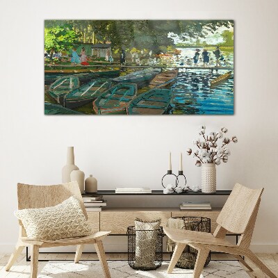 La Grenouillere Monet Glass Wall Art