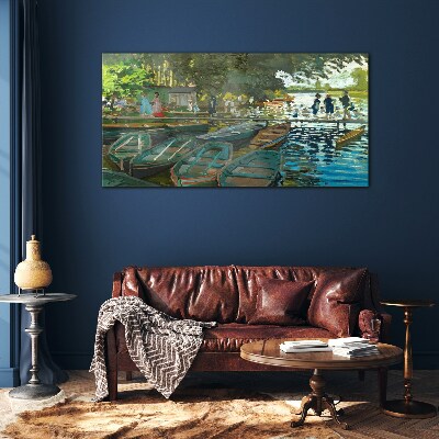 La Grenouillere Monet Glass Wall Art