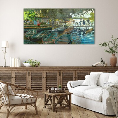La Grenouillere Monet Glass Wall Art