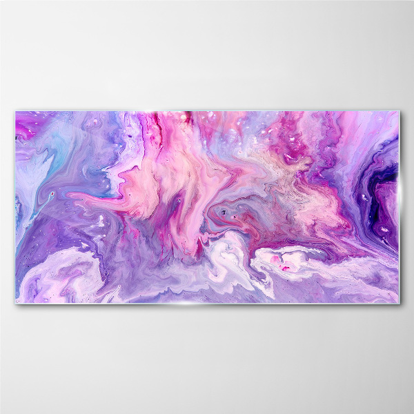 Waves of pink dreams Glass Wall Art