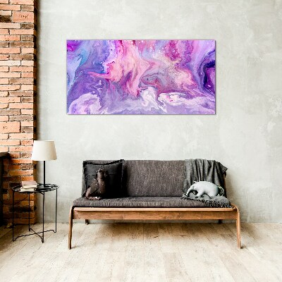 Waves of pink dreams Glass Wall Art