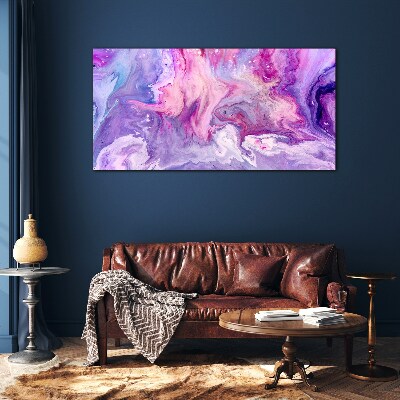 Waves of pink dreams Glass Wall Art