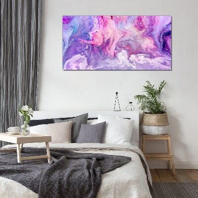 Waves of pink dreams Glass Wall Art