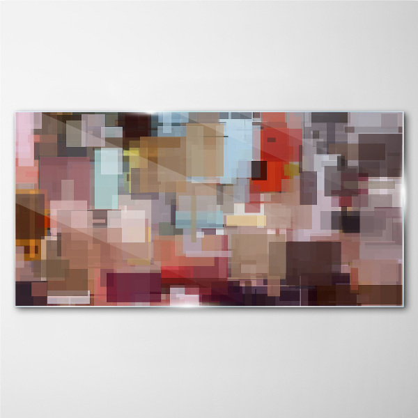 Abstract Mosaic of Colors Glass Wall Art