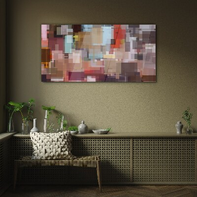 Abstract Mosaic of Colors Glass Wall Art