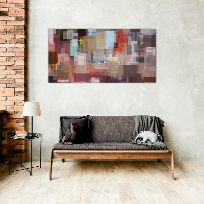 Abstract Mosaic of Colors Glass Wall Art