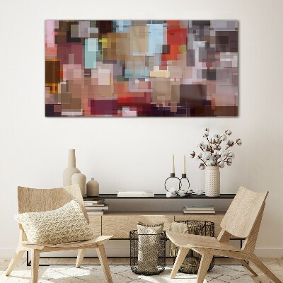 Abstract Mosaic of Colors Glass Wall Art