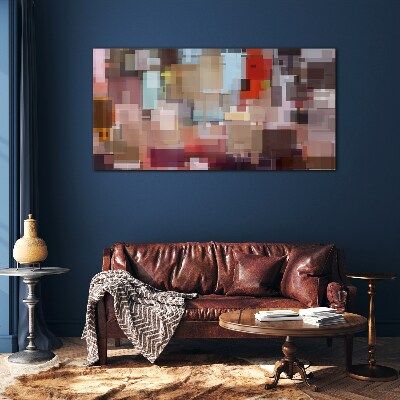 Abstract Mosaic of Colors Glass Wall Art