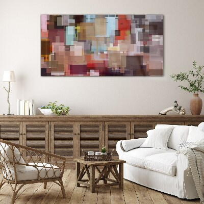 Abstract Mosaic of Colors Glass Wall Art