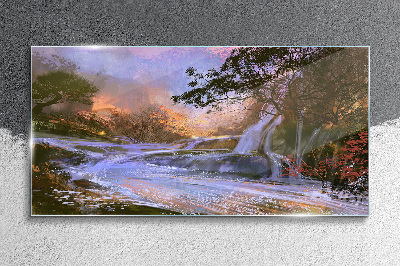 Painting nature Glass Wall Art