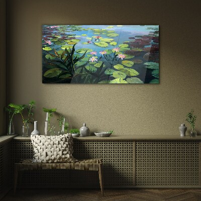 Water lilies Glass Wall Art