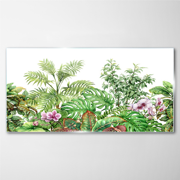 Tropical oasis of greenery Glass Wall Art