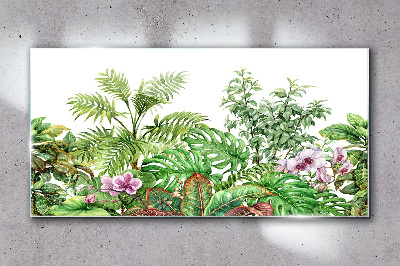 Tropical oasis of greenery Glass Wall Art