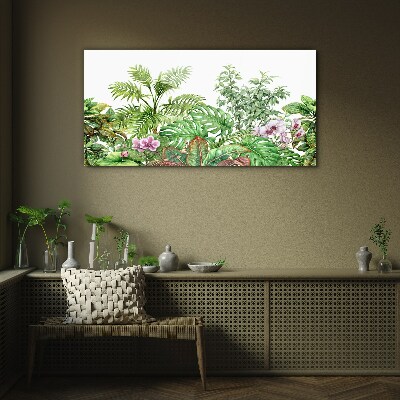 Tropical oasis of greenery Glass Wall Art