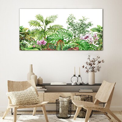 Tropical oasis of greenery Glass Wall Art