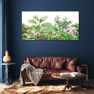 Tropical oasis of greenery Glass Wall Art